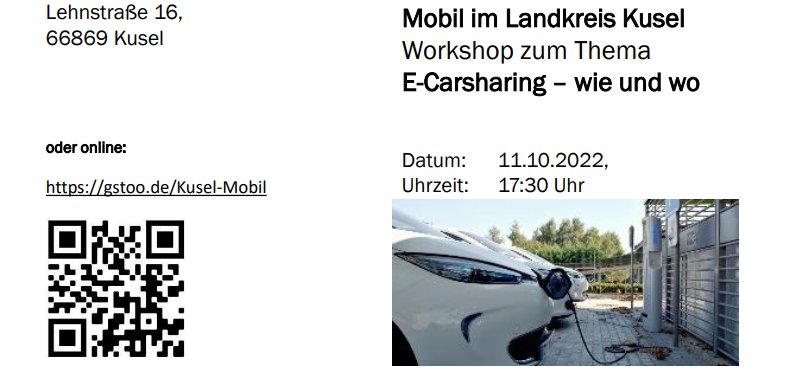Veranstaltung/Studie Grafik E-Carsharing